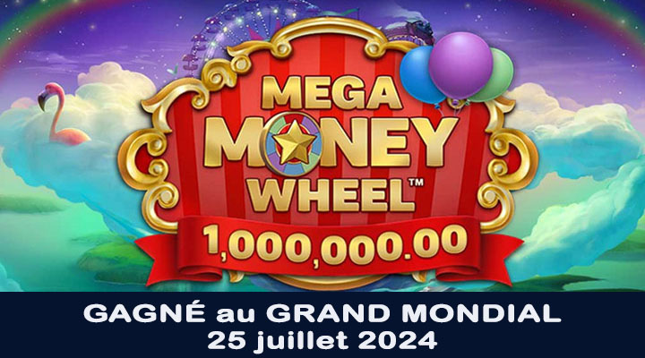 Mega Money Wheel Gagnant chez Grand Mondial au Canada